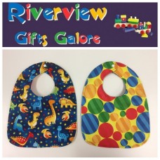 Reversible Bib - Dinosaurs & Spots Reversible Bib - Dinosaurs & Spots